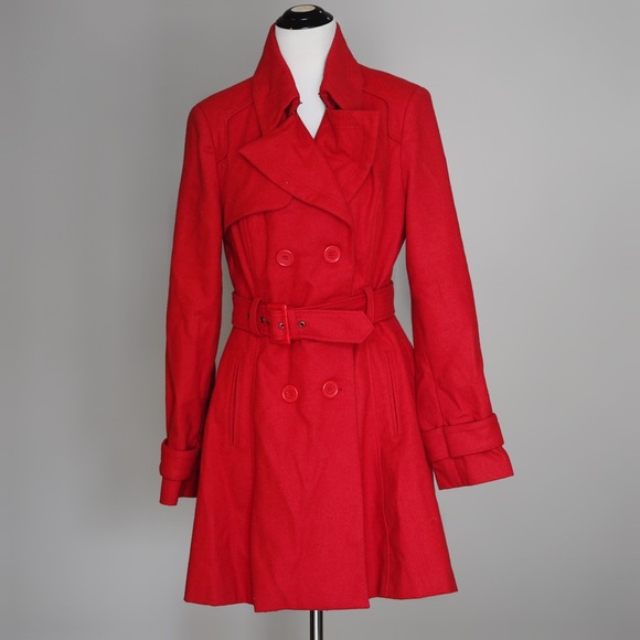 bebe Jackets & Blazers - Bebe | red long button up coat